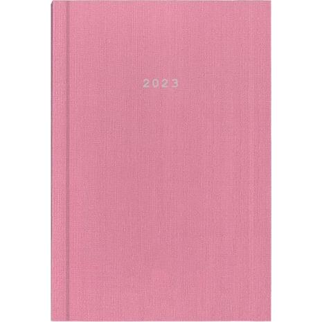 Ημερολόγιο ημερήσιο NEXT Fabric δετό 12x17cm 2023 ροζ